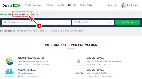 Goi y viec lam phu hop tren Joboko
