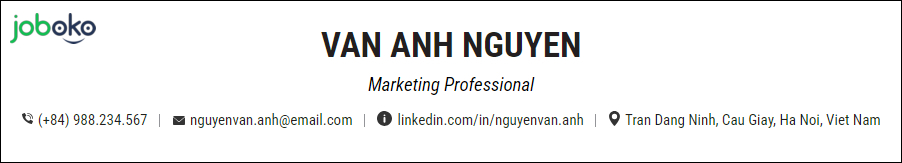 cach viet cv tieng anh