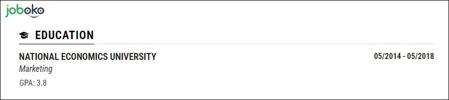 cach viet cv tieng anh