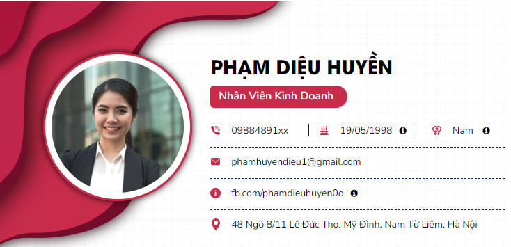 Mẫu CV nhân viên kinh doanh