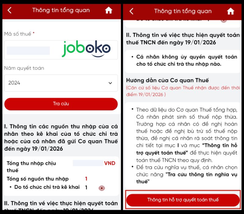 Hướng dẫn quyết toán thuế thu nhập cá nhân eTax Mobile 2026