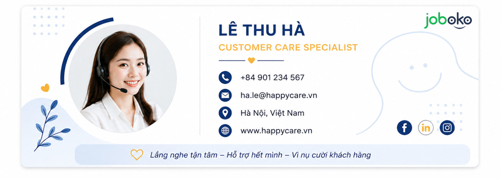 mau chu ky email cham soc khach hang
