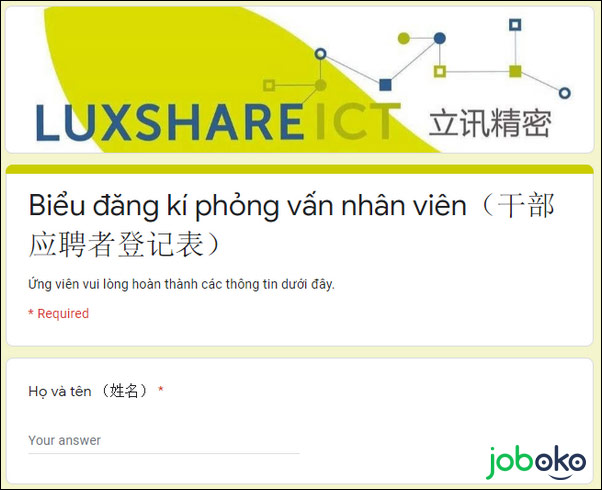 Luxshare ICT tuyen dung viec lam