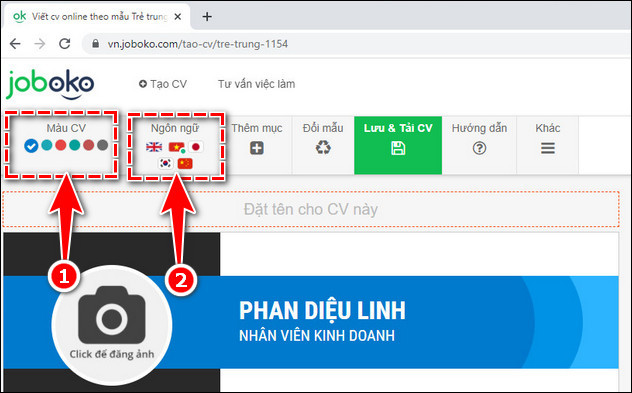 cach tao cv ung vien joboko 3