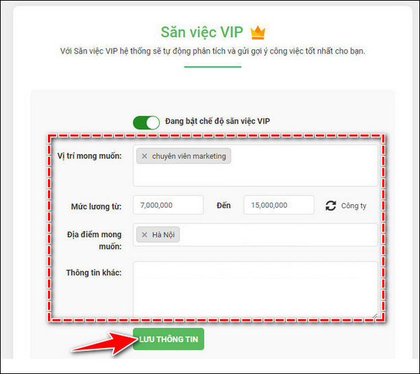 Cach nang cap tai khoan Ung vien JobOKO