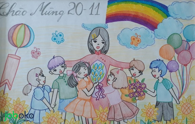 tranh ve co giao va hoc sinh 17