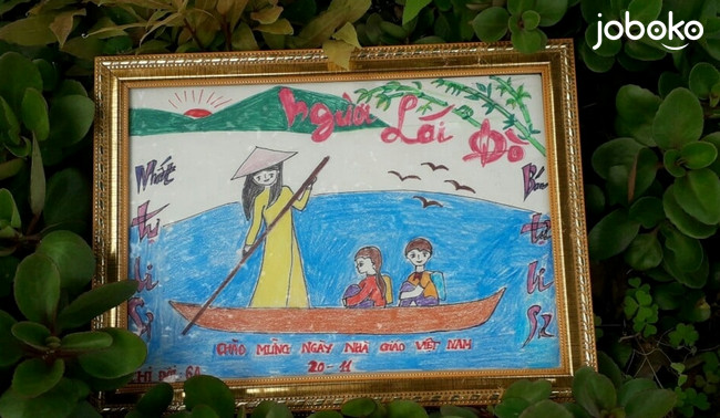 tranh ve co giao va hoc sinh 6