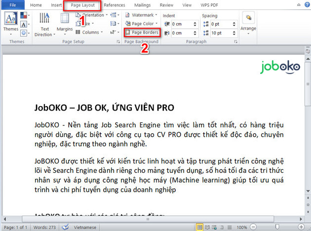 cach tao duong vien trong word 2